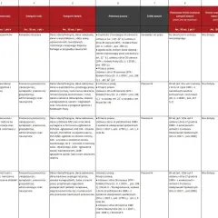 Tabela przedstawia rejestr czynności przetwarzania danych osobowych, obejmujący m.in. rekrutację, prowadzenie akt pracowniczych i rozliczenia.