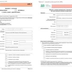 Wniosek US-7 ZUS: przykład wypełnienia formularza o wydanie zaświadczenia lub informacji z konta ubezpieczonego.