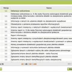 Wybierz formularz ZUS DRA, aby wypełnić deklarację rozliczeniową.