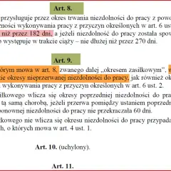 Zasiłek chorobowy przysługuje do 182 dni. Ponowne zwolnienie lekarskie po 182 dniach choroby jest możliwe, gdy przerwa między zwolnieniami nie przekracza 60 dni.