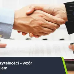 Uścisk dłoni po podpisaniu umowy cesji wierzytelności – wzór dokumentu.