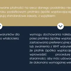 Płatności do 2 mln PLN podlegają standardowym zasadom, z wyjątkiem wymogu należytej staranności przy WHT, aby udowodnić weryfikację.