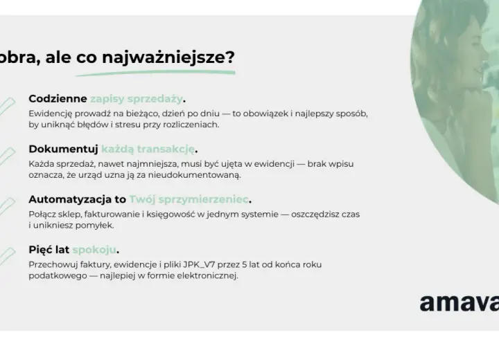 Codzienne zapisy sprzedaży, dokumentowanie każdej transakcji i automatyzacja to klucz do spokoju. Ewidencja sprzedaży bezrachunkowej to obowiązek.