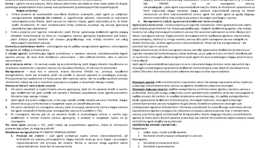 Umowa agencyjna co to? Dokument opisuje zasady współpracy między agentem a dającym zlecenie, w tym wynagrodzenie i obowiązki.