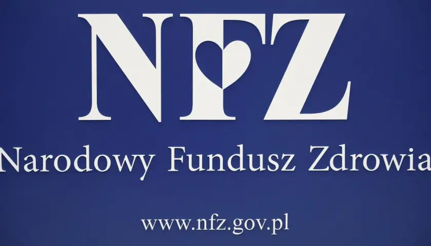 Logo Narodowego Funduszu Zdrowia (NFZ). Wpisz "oddział NFZ" w wyszukiwarkę, aby znaleźć informacje.