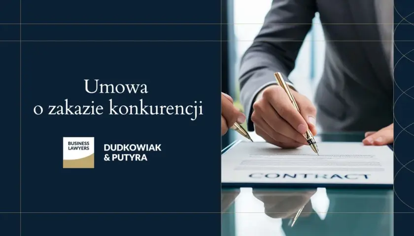 Podpisanie umowy o zakazie konkurencji. Biznesowy dokument prawny.