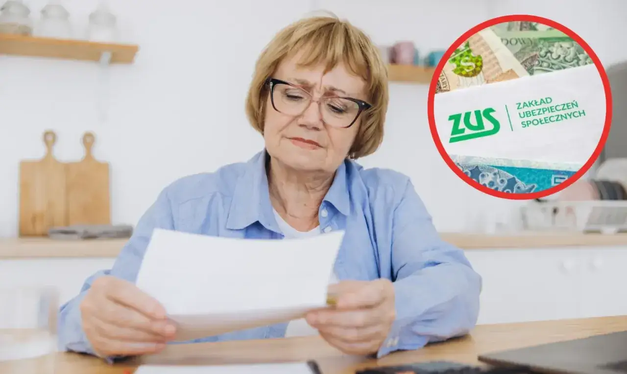 Zmartwiona kobieta analizuje dokumenty ZUS. Czy można pracować na rencie z całkowitą niezdolnością do pracy?