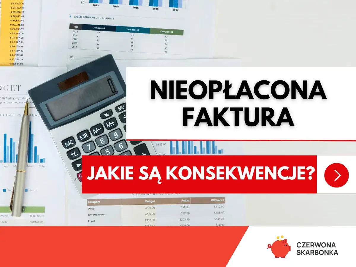 Nieopłacona faktura to problem, kt&oacute;ry może prowadzić do ulgi na złe długi. Kalkulator i wykresy sugerują analizę finansową.