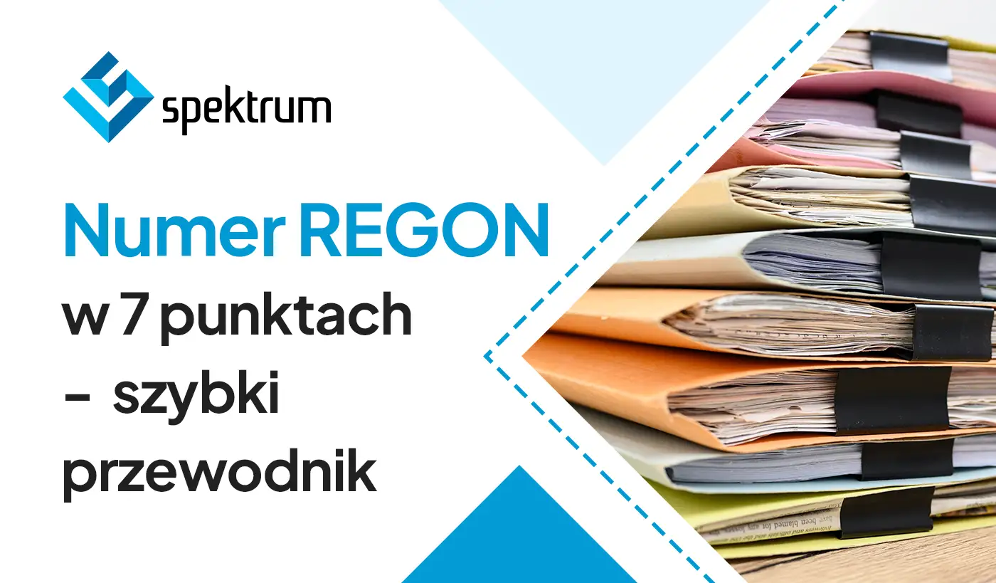 Numer REGON w 7 punktach – szybki przewodnik. Stos dokumentów w segregatorach.