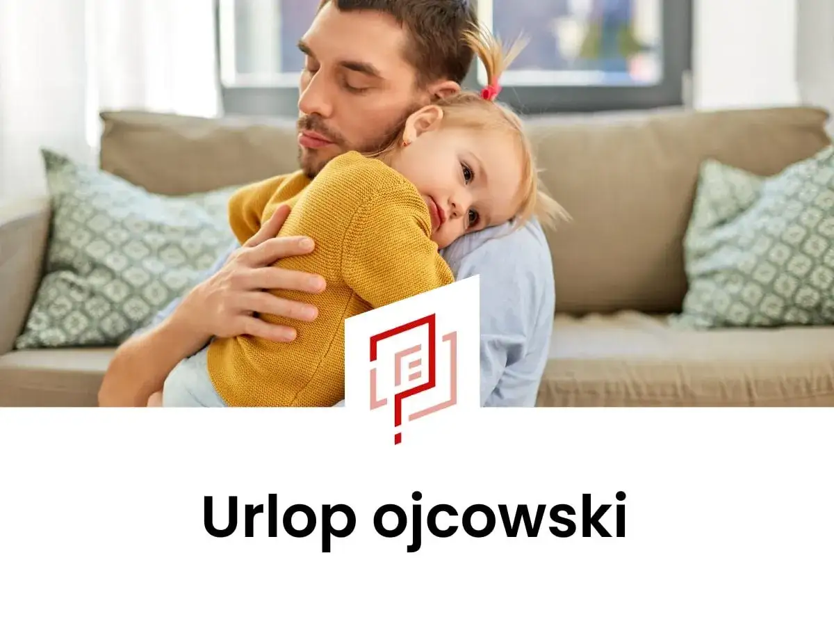 Ojciec tuli córeczkę, przygotowując wniosek o urlop ojcowski. Czas spędzony z dzieckiem jest bezcenny.