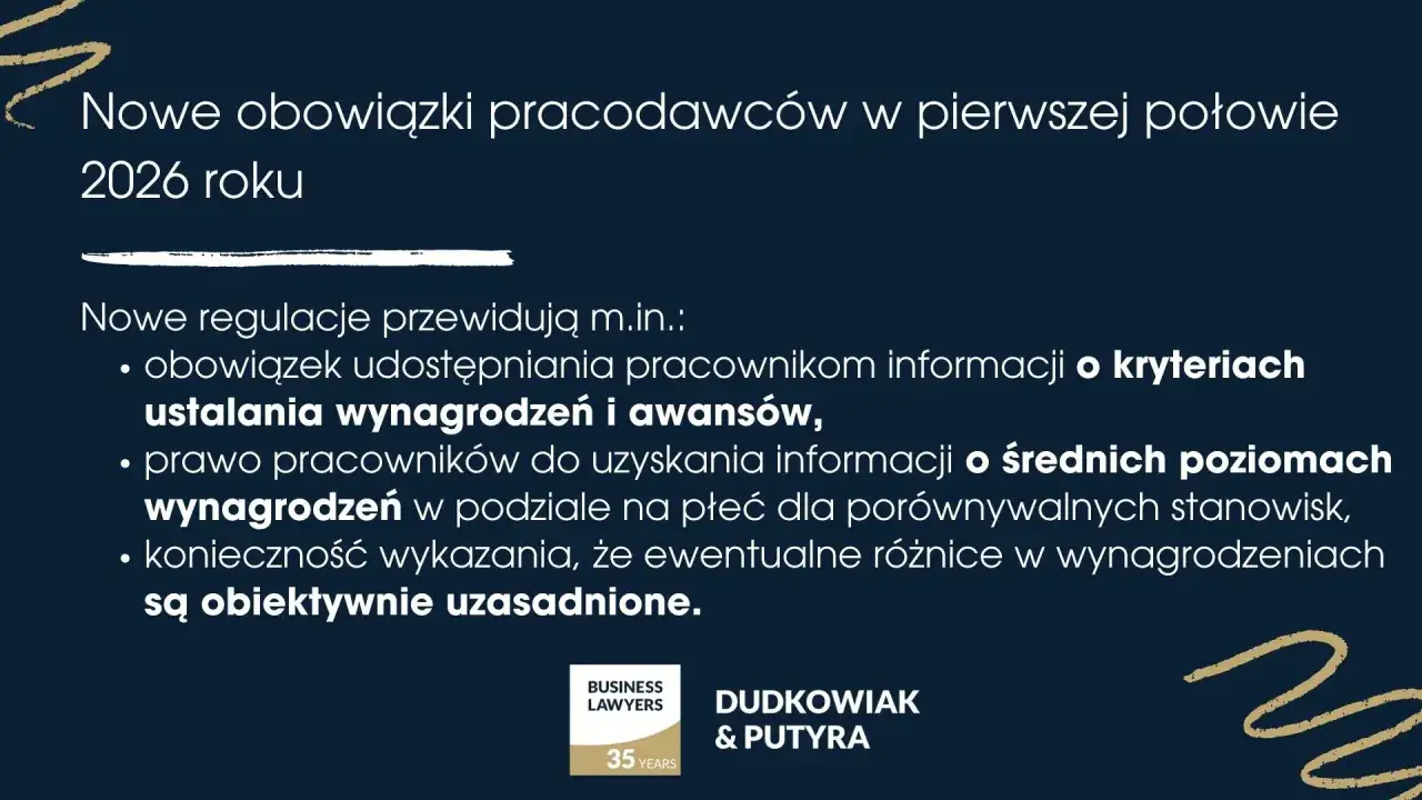 Nowe obowiązki pracodawców od 2026 r. to zmiany w kodeksie pracy: jawność kryteriów wynagrodzeń, informacji o płacach wg płci i uzasadnianie różnic.